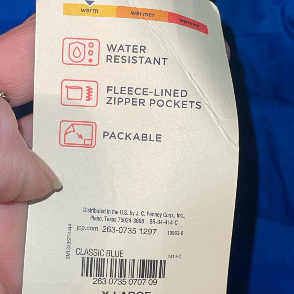 Nwt St John's Bay Packable Puffer Jacket - Picture 4 of 6